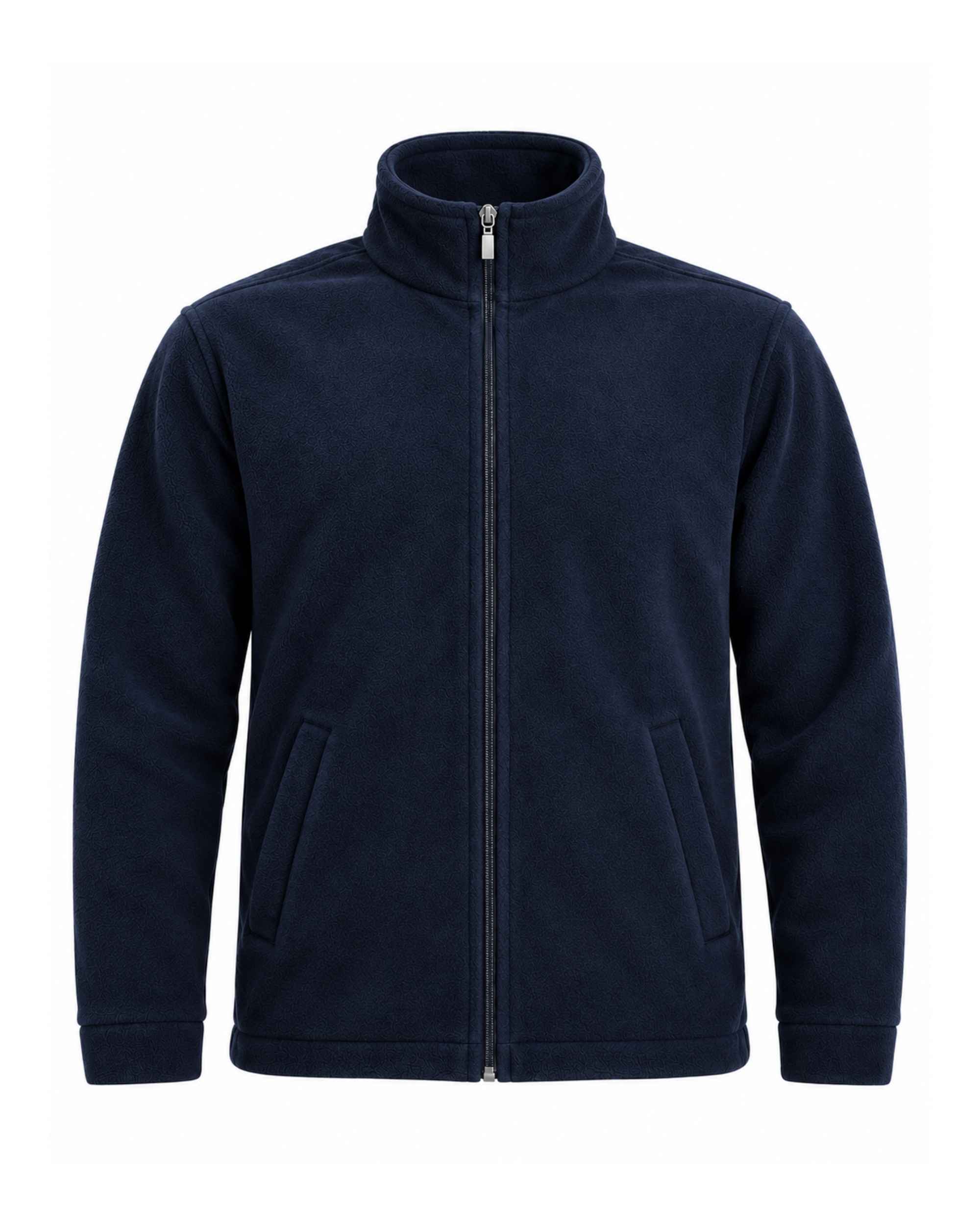Lacivert unisex iki cepli fermuarlı polar ceket