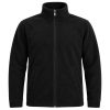 Siyah unisex iki cepli fermuarlı polar ceket