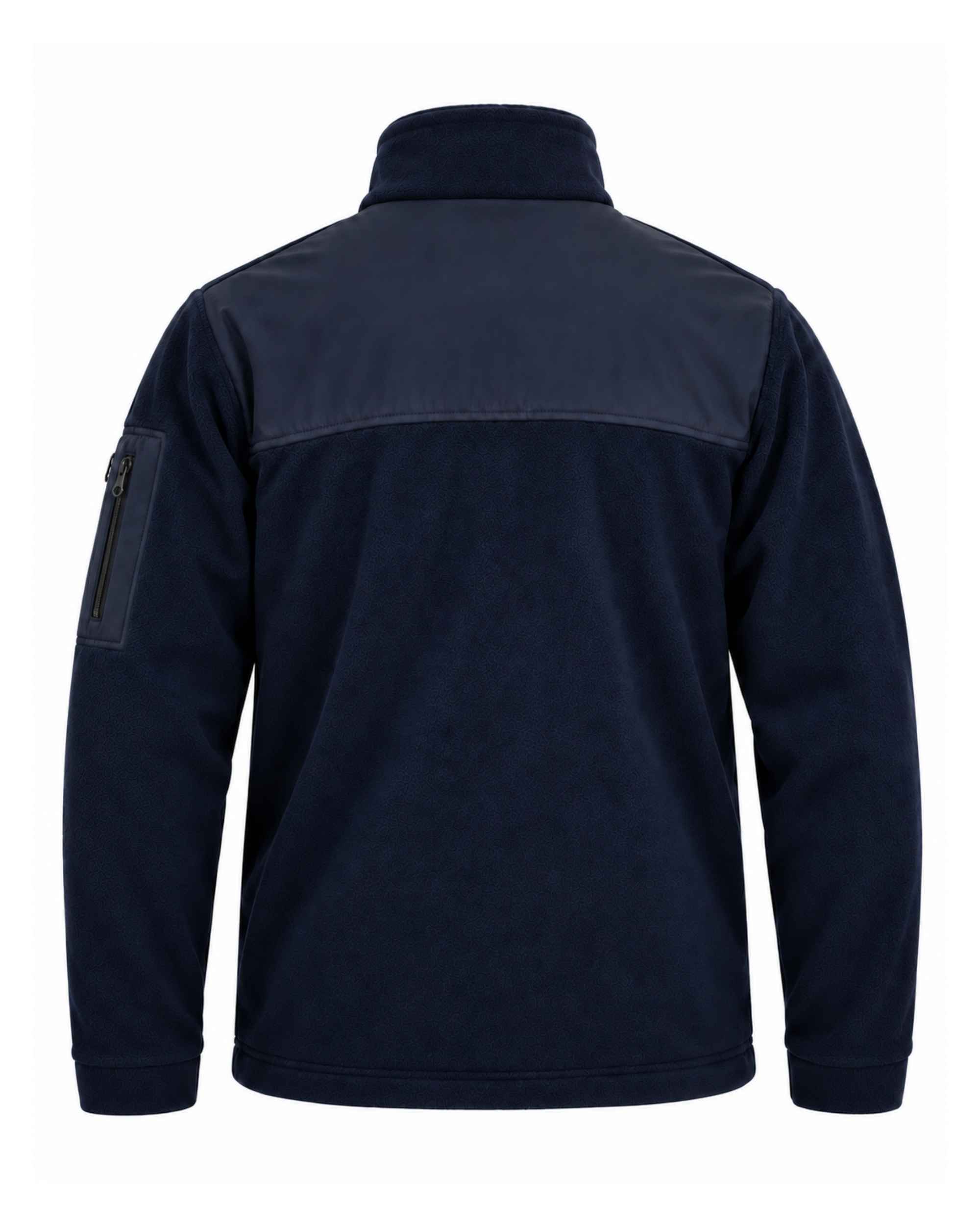 Lacivert softshell polar ceket arka görünüm