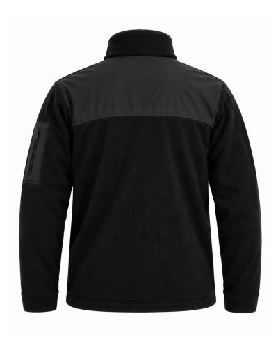 Siyah softshell polar ceket sırt detayları
